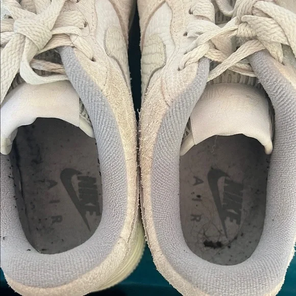 Nike Air Force 1 low python  Dx-2678_ 100  whiteTextured Sneakers sz 5.5 - Picture 8 of 12